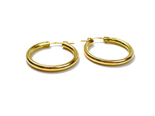 Stunning 14KGF hoop earring , 14K gold filled , sku # 120 C Z 1