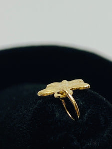 Cute Small Textured Butterfly Finding/Charm (14KGF) 0.6mm X 6mm sku #235-C