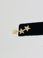 Gorgeous (14KGF) Three Star Stud Earrings, 0.46mm X 14mm, sku # 1163-4