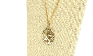 14kgf circle flower charm , sku#732-C