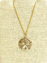 14kgf circle flower charm , sku#732-C