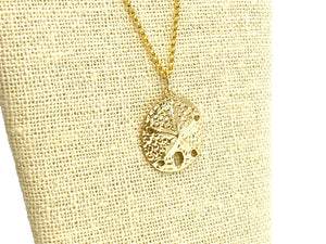 14kgf circle flower charm , sku#732-C