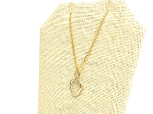 14kgf heart charm , sku#2264-C