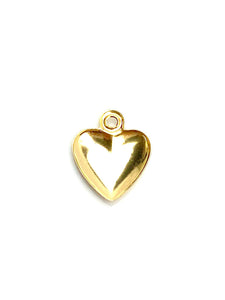14KGF heart charm , sku#1900-C