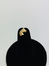 Pretty textured (14KGF) Unicorn Stud Earrings, 0.55mm X 10mm, Sku# 682-4