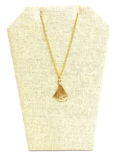 14KGF Sailboat charm with jump ring , Sku#831-C