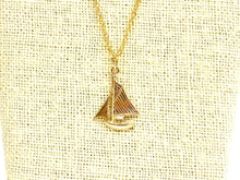 14KGF Sailboat charm with jump ring , Sku#831-C