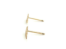 Stunning 14k gold filled leaf stud , sku#41-4