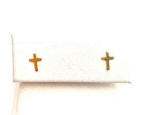 14KGF Cross Studs , Sku#1667.020