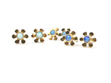 Opal flower stud , 14KGF post , Sterling silver peg , SKU# OPL990FWR