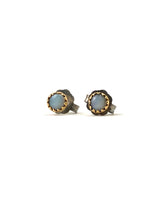 OPAL circle 14KGF post w/ sterling silver peg , SKU# OPL994