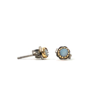 OPAL circle 14KGF post w/ sterling silver peg , SKU# OPL994
