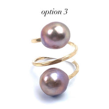 Beautiful Adjustable 14KGF Edison, Tahitian, and South Sea Pearl Rings, 14K Gold Filled, 14K Gold Fill,Sku GPR-15