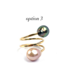 Gorgeous Adjustable 14KGF Edison, Tahitian, and South Sea Pearl Rings, 14K Gold Filled, 14K Gold Fill, Sku GPR-17