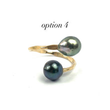 Gorgeous Adjustable 14KGF Edison, Tahitian, and South Sea Pearl Rings, 14K Gold Filled, 14K Gold Fill, Sku GPR-17