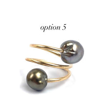 Gorgeous Adjustable 14KGF Edison, Tahitian, and South Sea Pearl Rings, 14K Gold Filled, 14K Gold Fill, Sku GPR-17