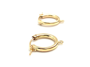 14KGF Hoop Earrings , Sku#090C001JR