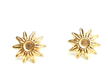 14KGF flower studs , Sku#T99-1