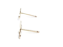 Silver Cross Studs , Sku#1379-4
