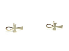 Silver Cross Studs , Sku#1379-4