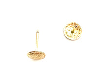 14KGF flower stud earrings , Sku#704-4