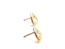 14KGF Heart Stud Earrings , Sku#2027-4