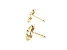 14KGF Heart Stud Earrings , Sku#2027-4