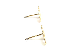 14KGF Heart & Key studs , Sku#79-4