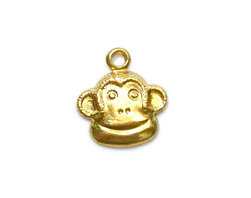 14KGF monkey charm , 14K gold filled , Sku #2344