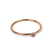 Glamorous 14KRGF 2mm White Stacking Ring, 14K Rose Gold Fill, 14K Rose Gold Filled, Stackable Ring