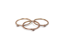 Glamorous 14KRGF 2mm White Stacking Ring, 14K Rose Gold Fill, 14K Rose Gold Filled, Stackable Ring