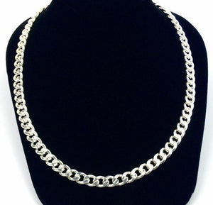 Striking 22” Sterling Silver Curb Chain, Sku: SM96LC-22