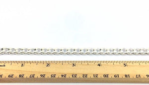 Striking 22” Sterling Silver Curb Chain, Sku: SM96LC-22