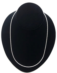 Sparkling “20 925 Sterling Silver 2.5mm Rope Chain . SKU # S2.5FRLC