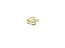 14KGF cut out double heart , 14K gold filled , Sku # 400C21