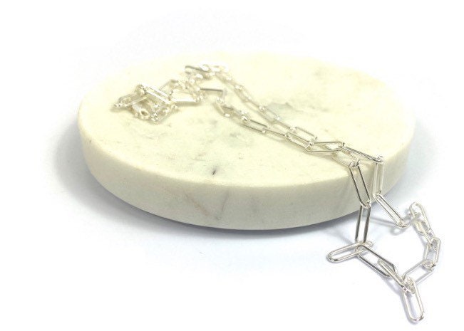 24” 12mm X 3mm Sterling Silver Curb Chain, Sku: S4002LC-24