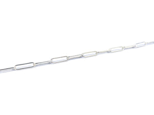 24” 12mm X 3mm Sterling Silver Curb Chain, Sku: S4002LC-24