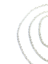 24” 2.5mm Sterling Silver Rope Chain, Sku: S2.5FRLC-24
