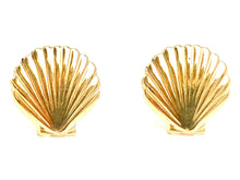 14KGF Seashell Studs , Sku#512-4