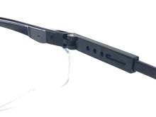 Clear safety glasses with black temples and top bar , SKU #SS11OAF