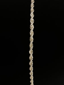20” 4mm Sterling Silver Rope Chain, Sku: S5FRLC-20