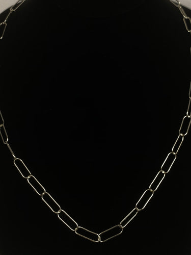 22” Sterling Silver Elongated Chain, Sku: SM768LC-22