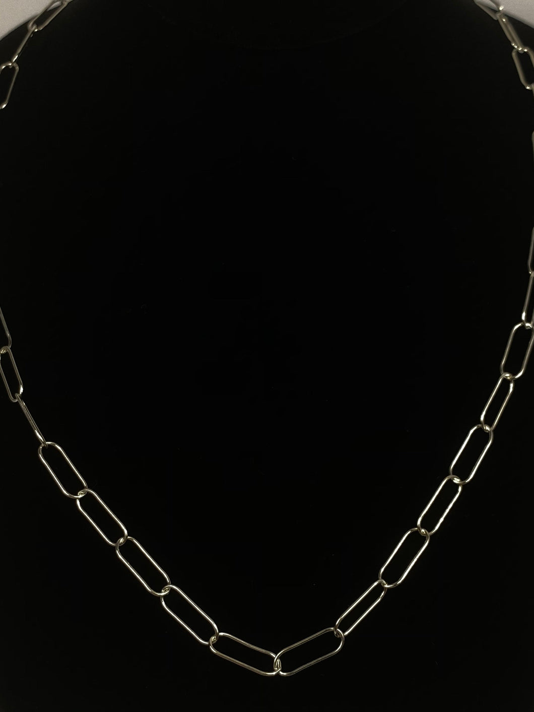 22” Sterling Silver Elongated Chain, Sku: SM768LC-22