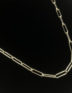 22” 3mm Sterling Silver Elongated Chain, Sku: S4002LC-22
