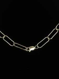 24” 5mm Sterling Silver Elongated Chain, Sku: SM768LC-24