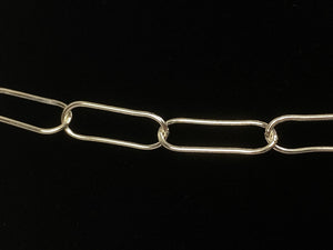 24” 5mm Sterling Silver Elongated Chain, Sku: SM768LC-24