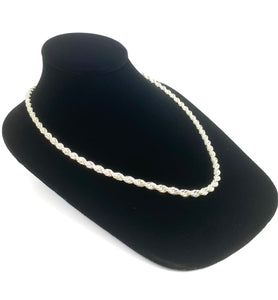 20” 5mm Sterling Silver Rope Chain, Sku: S5FRLC-20