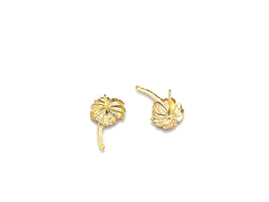 Gold filled palm tree studs , sku#1172-4