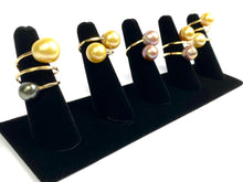 Gorgeous Adjustable 14KGF Edison, Tahitian, and South Sea Pearl Rings, 14K Gold Filled, 14K Gold Fill, Sku GPR-2