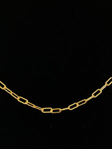 2.5mm Course Line Elongated Cable Chain, 14K Gold Filled, Sku: S2505L